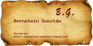Bornstein Gusztáv névjegykártya