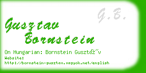 gusztav bornstein business card